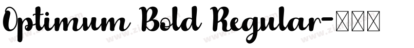 Optimum Bold Regular字体转换